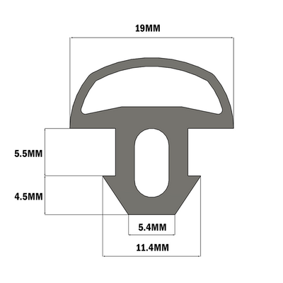 61-085-0 MODULAR SOLUTIONS SEALING PROFILE<BR>RUBBER BUMPER COVER PROFILE, 1M